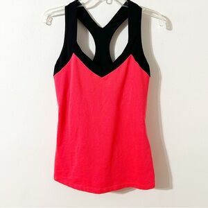 New Balance Sleeveless Racer Back Running Athletic Two Toned Tank Top V-Neck